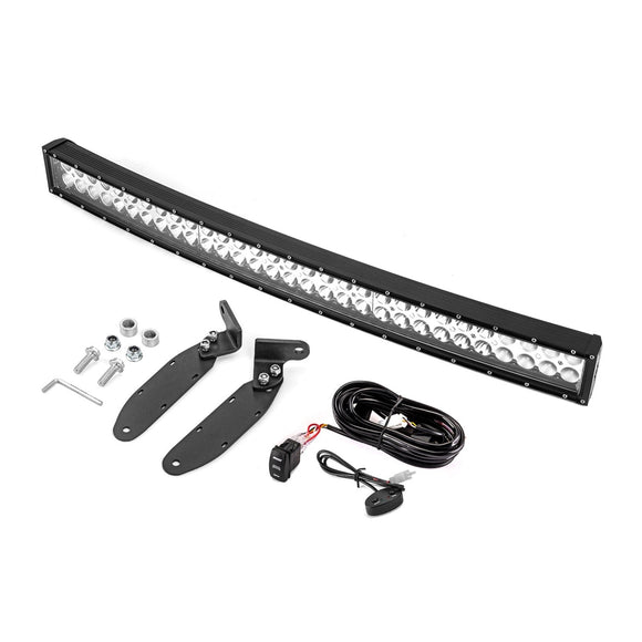 2014 - 2023 Polaris RZR 900 XP1000 Spot Flood Amber White Strobe 32 Inch Dual Row Curved 180w LED Light Bar - WeiSen - 80101004+70202019