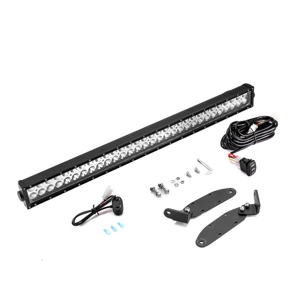 2014 - 2023 Polaris RZR 900 XP1000 Spot Flood Amber White Strobe 32 Inch Dual Row Straight 180w LED Light Bar - WeiSen - 80101004+70202018