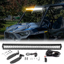 2014 - 2023 Polaris RZR 900 XP1000 Spot Flood Amber White Strobe 32 Inch Dual Row Straight 180w LED Light Bar - WeiSen - 80101004+70202018