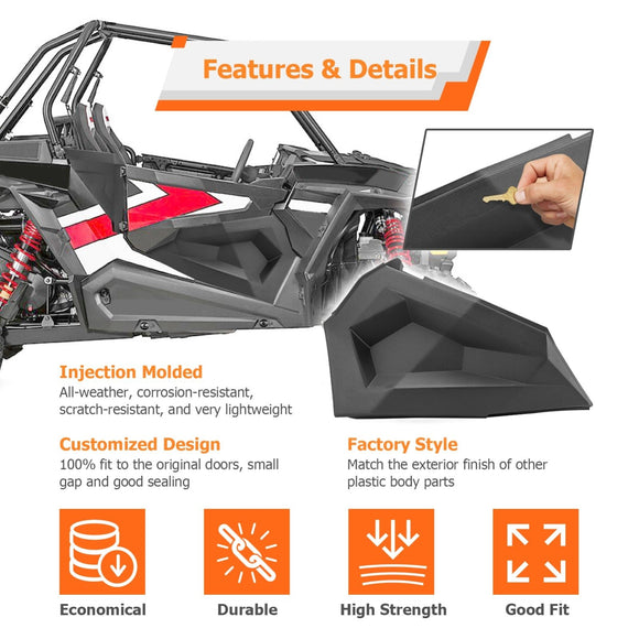 2014 - 2023 Polaris RZR XP 1000 2 - door No Drill UTV Front Lower Half Door #OEM 2879509 - WeiSen - 80307014