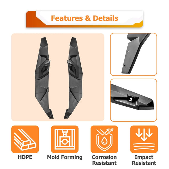 2014 - 2023 Polaris RZR XP 1000/Turbo/S 1000/900/900 S Bolt - On Rear Extended Fender Flares - WeiSen - 80314004