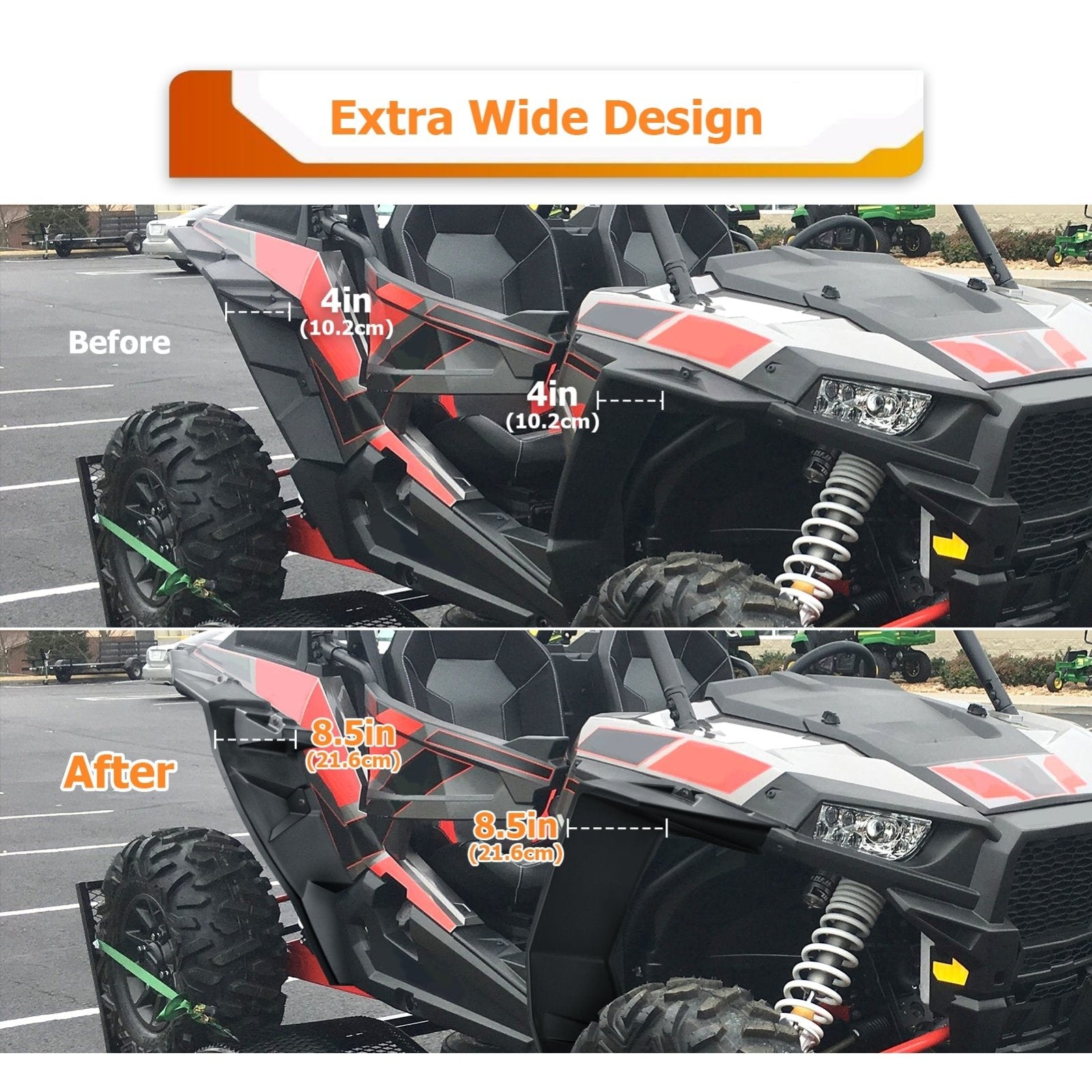 2014 - 2023 Polaris RZR XP 1000/Turbo/S 1000/900/900 S Front & Rear Extended Fender Flares - Weisen