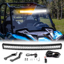 2014 - 2023 Polaris RZR XP1000 / XP Turbo / RZR 900 1000 Spot Flood Amber White Strobe 32 Inch Dual Row Curved 180w LED Light Bar - WeiSen - 80101002+70202019