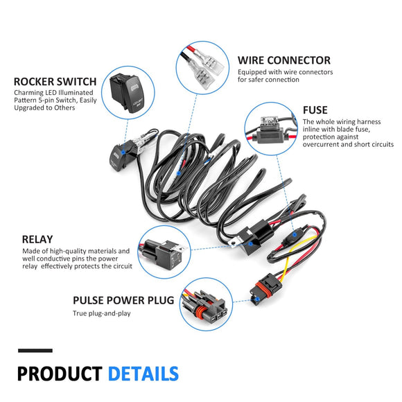 2014 - 2023 RZR XP1000/ XP1000 - 4 w/ Pulse BusBar Roof 32" 180W LED Light Bar Kit - WeiSen - 80101002+70202007+80206007