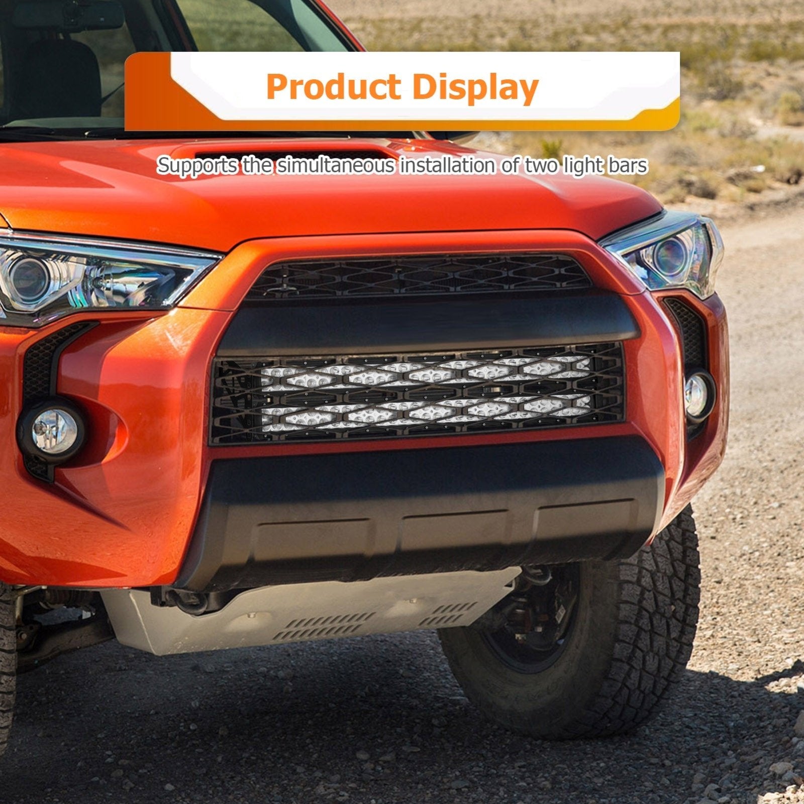 2014 - 2023 Toyota 4Runner Heavy - Duty Steel Front Bumper Light Bar Mounting Bracket for 32" Straight Slim Or Dual Row Light Bar - Weisen