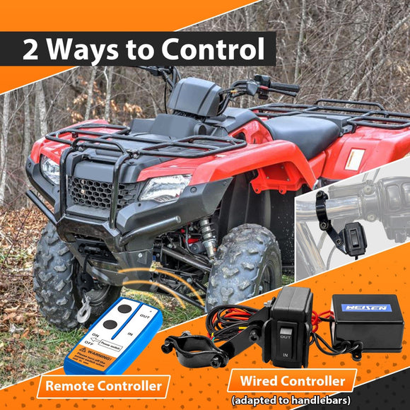 2014 - 2024 Honda Rancher Foreman Rubicon TRX420/500/520 UTV ATV 3000lb 12V Electric Winch Kit - WeiSen - 80310036