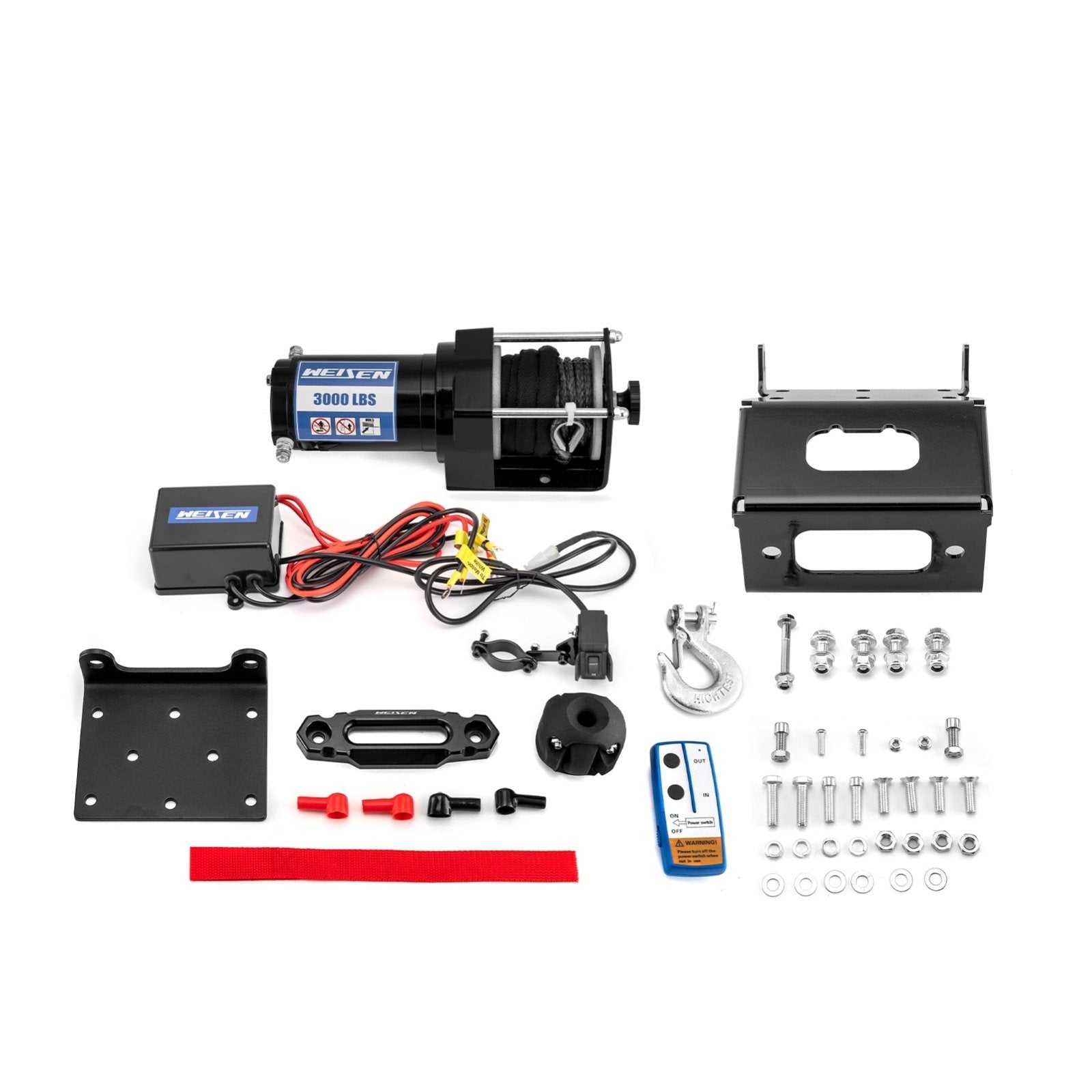 2014 - 2024 Honda Rancher Foreman Rubicon TRX420/500/520 UTV ATV 3000lb 12V Electric Winch Kit - Weisen