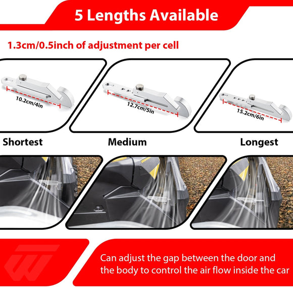 2014 - 2024 Polaris RZR 570/800/900/1000/Turbo/XP UTV 4 - 6" Adjustable Aluminum Cooling Door Latch - WeiSen - 80307020
