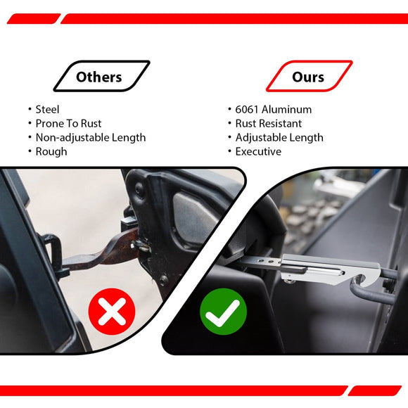 2014 - 2024 Polaris RZR 570/800/900/1000/Turbo/XP UTV 4 - 6" Adjustable Aluminum Cooling Door Latch - WeiSen - 80307020