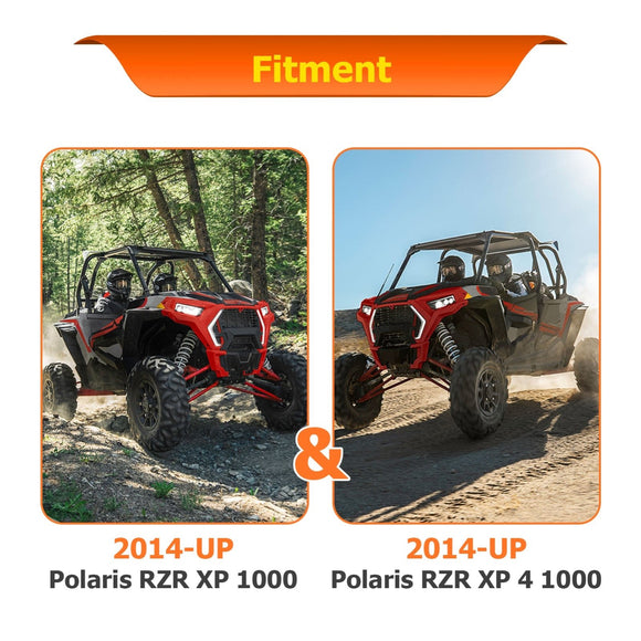 2014 - 2024 Polaris RZR XP 1000 Heavy - Duty Steel Rear Adjustable Trailer Hitch Ball Mount 2" Receiver Kit - WeiSen - 80107007+70304025