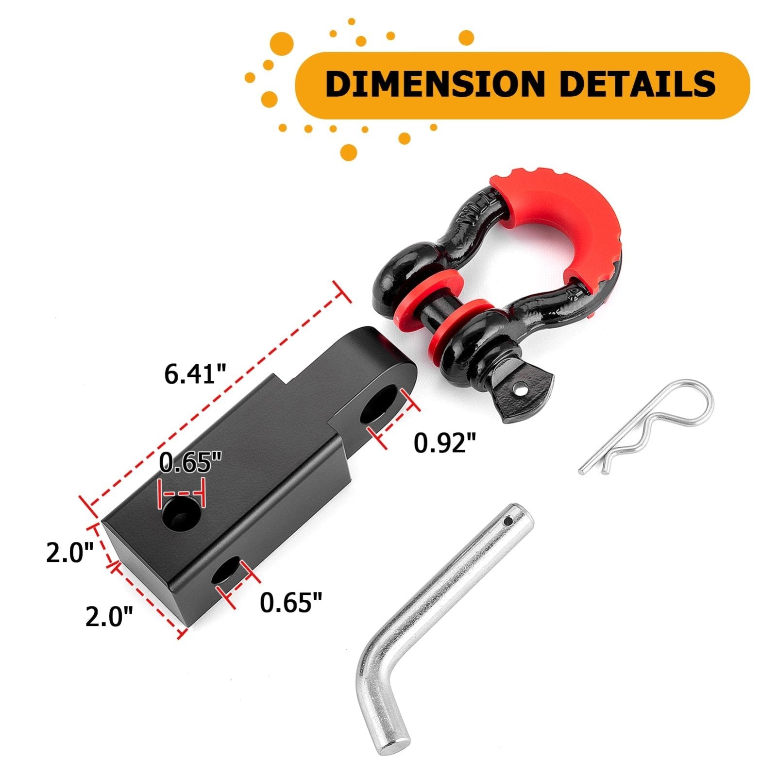 2014 - 2024 Polaris RZR XP 1000 / XP 4 1000 Heavy - Duty Steel 2" Rear Tow Receiver Hitch & Shackle Hitch Receiver - Weisen