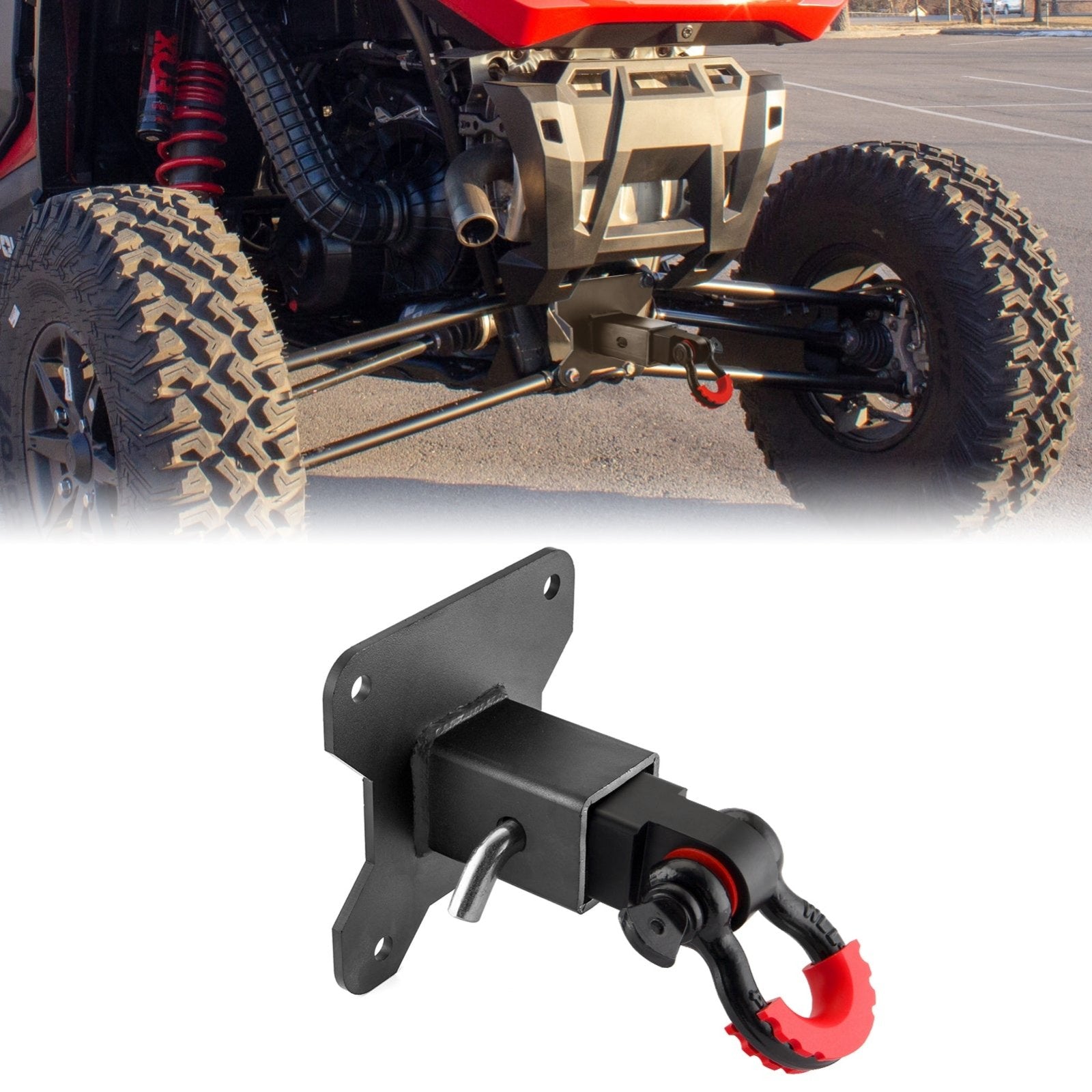 2014 - 2024 Polaris RZR XP 1000 / XP 4 1000 Heavy - Duty Steel 2" Rear Tow Receiver Hitch & Shackle Hitch Receiver - Weisen