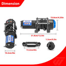 2014 - 2025 Kawasaki Teryx 800 / 4 800 Wireless Remote Control UTV 4500lb 12V Electric Winch Kit - WeiSen - 80310053