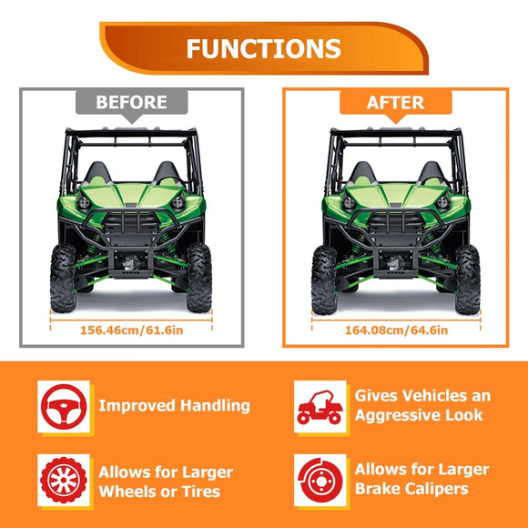 2014 - 2025 Kawasaki Teryx 800 / Teryx4 800 | 2Pcs 1.5" 2.0" Wheel Spacers 4x137mm | 6061 - T6 Forged Aluminum - WeiSen - 80403038