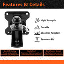 2014 - 2025 Polaris RZR XP 1000 UTV Rear Receiver Hitch Kit w/ 2 - Inch Trailer Hitch 3 - in - 1 Ball Mount 5/8" Lock Pin Tightener - WeiSen - 8010700703