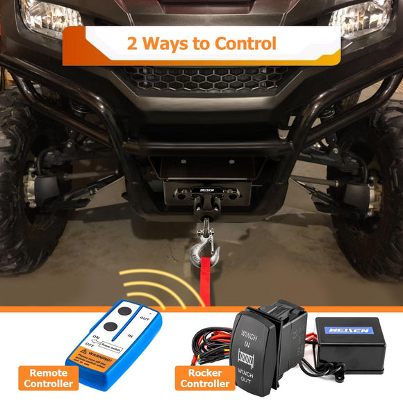 2014+ Honda Pioneer 700 / 700 - 4 UTV ATV 4500lb 12V Electric Winch Kit - WeiSen - 80310026