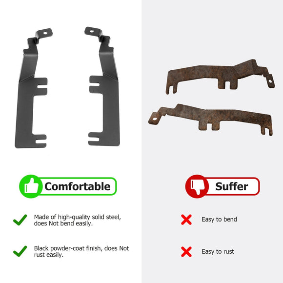 2015 - 2019 Chevrolet Silverado/GMC Sierra 2500HD 3500HD White&Amber Strobe 3.5 Inch LED Hood Hinge Ditch Light Pods w/ Wiring Harness Kit - WeiSen - 70104033+70201013