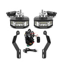 2015 - 2019 Subaru Outback White&Amber Strobe 3.5 Inch LED Hood Hinge Ditch Light Pods w/ Wiring Harness Kit - WeiSen - 70104058+70201013