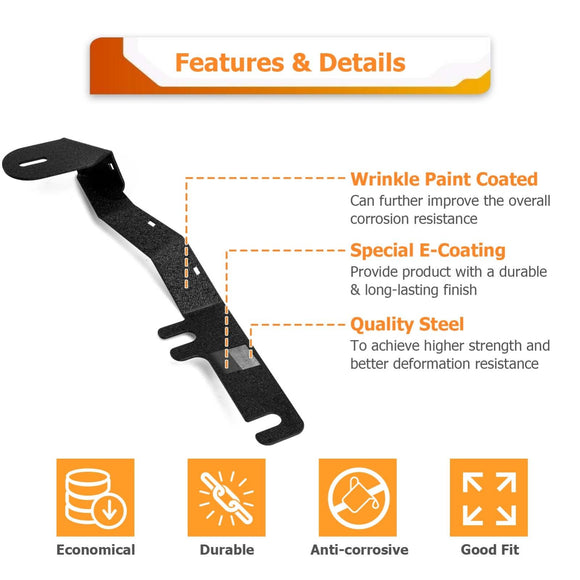 2015 - 2020 Ford F150 White&Amber Strobe 3.5 Inch LED Hood Hinge Ditch Light Pods w/ Wiring Harness Kit - WeiSen - 70104071+70201013