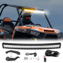 2015 - 2021 Polaris RZR 900 1000 / XP Turbo / RZR XP1000 Spot Flood Amber White Strobe 32 Inch Dual Row Curved 180w LED Light Bar - WeiSen - 80101003+70202019