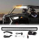 2015 - 2021 Polaris RZR 900 1000 / XP Turbo / RZR XP1000 Spot Flood Amber White Strobe 32 Inch Dual Row Straight 180w LED Light Bar - WeiSen - 80101003+70202018