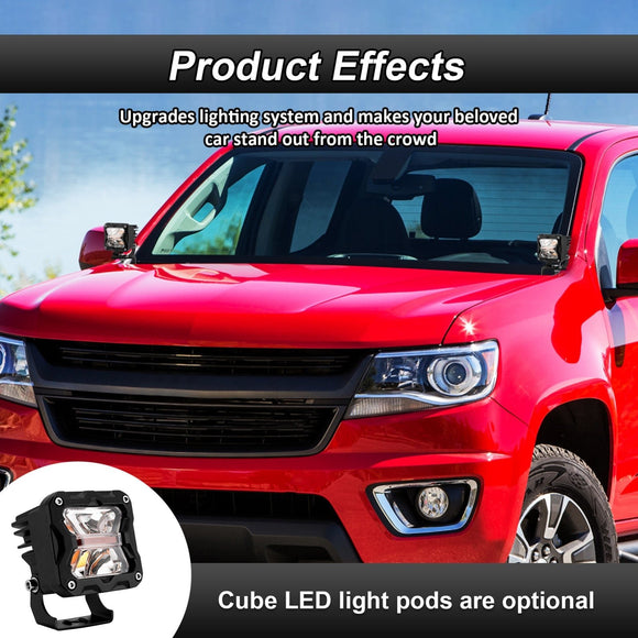 2015 - 2022 Chevrolet Colorado GMC Canyon Hood Ditch Fog Light Pod Bracket Mount - WeiSen - ZT106