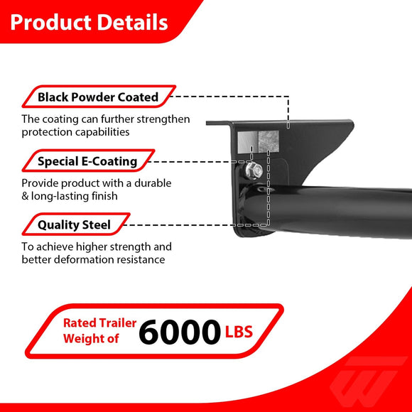 2015 - 2022 GMC Canyon & Chevrolet Colorado Heavy - Duty Steel Class 3 Trailer Hitch 2" Receiver - WeiSen - 70108036