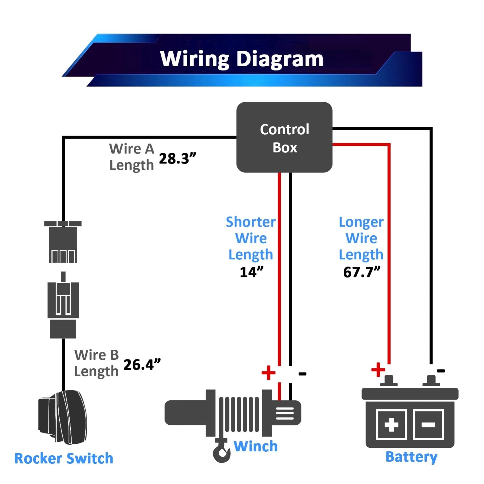 2015 - 2023 Honda Pioneer 500 520 UTV ATV 4500lb 12V Electric Winch Kit - WeiSen - 80310025