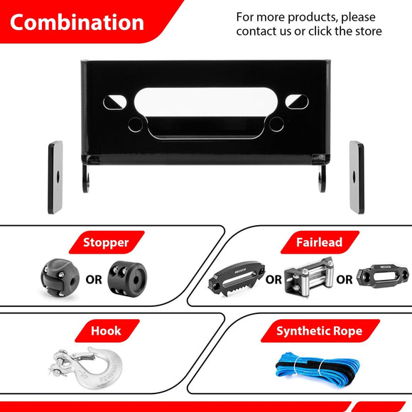 2015 - 2025 Yamaha Viking No Drill Heavy Duty Steel UTV Winch Mounting Bracket Plate - WeiSen - 80106047