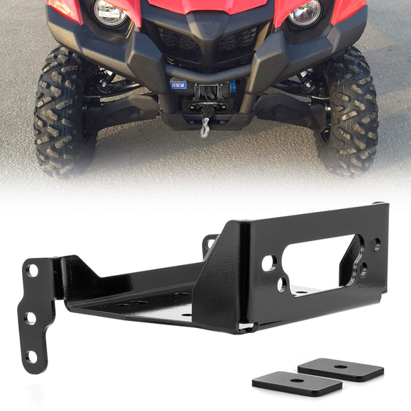 2015 - 2025 Yamaha Viking No Drill Heavy Duty Steel UTV Winch Mounting Bracket Plate - WeiSen - 80106047
