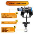 2015+ Polaris RZR 900 1000 Turbo General 1000 XP 1000 UTV ATV 4500lb 12V Electric Winch Kit - WeiSen - 80310031