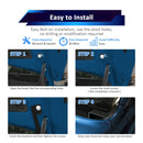 2016 - 2019 Nissan Titan Hood Hinge 3" White & Amber Strobe LED Ditch Light Pod Kit - WeiSen - 70104051+70201007