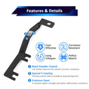 2016 - 2019 Nissan Titan Hood Hinge 3" White & Amber Strobe LED Ditch Light Pod Kit - WeiSen - 70104051+70201007