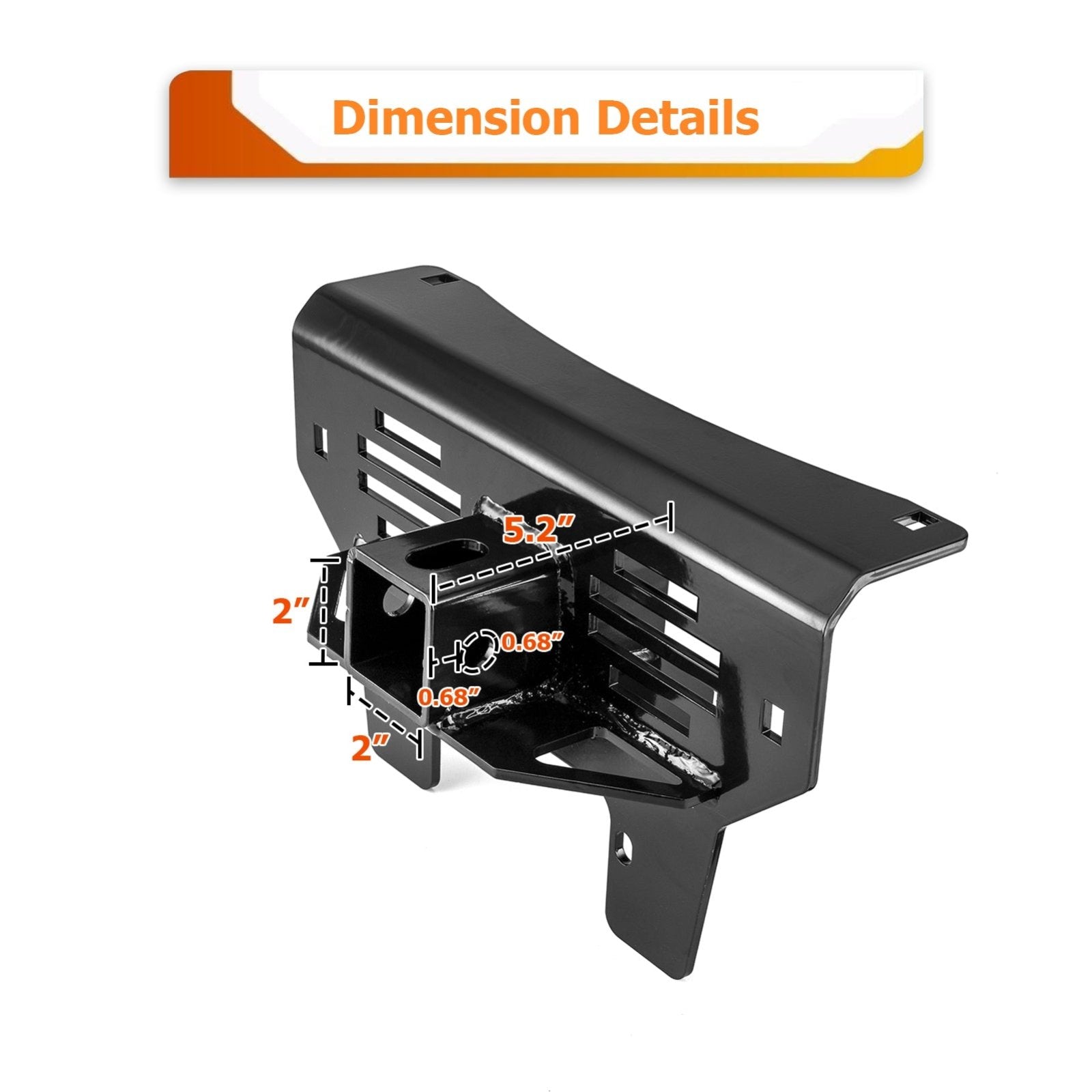 2016 - 2021 Honda Pioneer 1000/ 1000 - 5 Heavy - Duty Steel Front Trailer Hitch Ball Mount Receiver Kit - Weisen