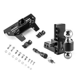 2016 - 2021 Honda Pioneer 1000/ 1000 - 5 Heavy - Duty Steel Front Trailer Hitch Ball Mount Receiver Kit - WeiSen - 80107014+70304025