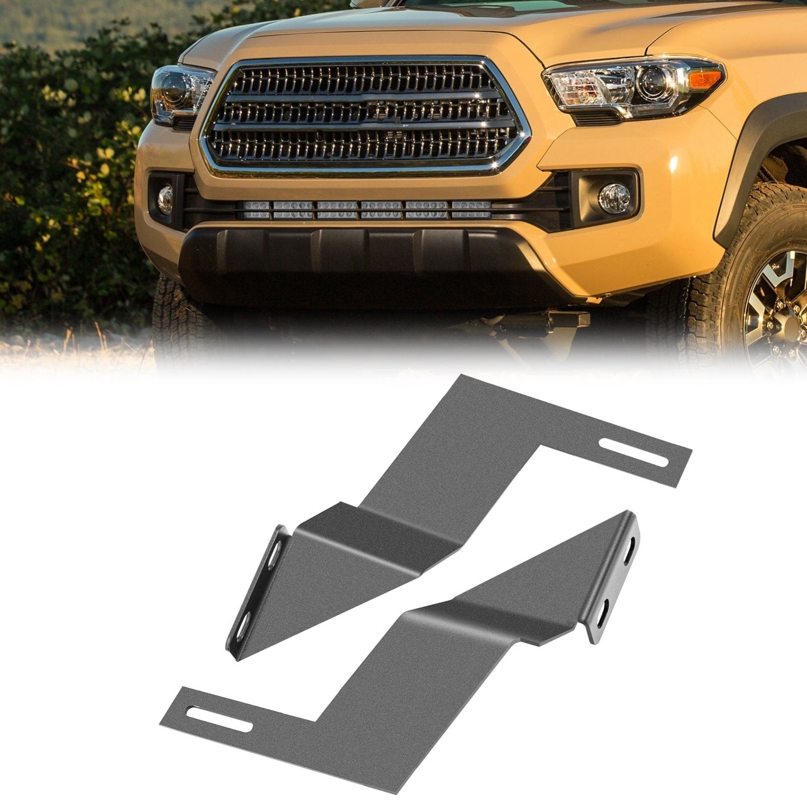 2016 - 2023 Toyota Tacoma Front Hidden Bumper Light Bar Mount Brackets - Weisen