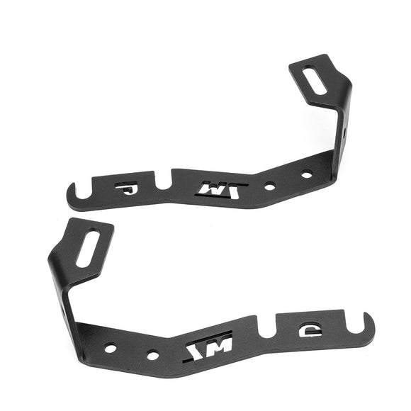 2016 - 2023 Toyota Tacoma Hood Hinge 3" White & Amber Strobe LED Light Pods W/ Wiring Harness Kit - WeiSen - 70104002+70201007