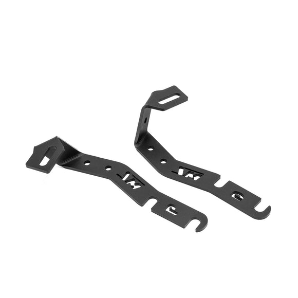 2016 - 2023 Toyota Tacoma Hood Hinge 3" White & Amber Strobe LED Light Pods W/ Wiring Harness Kit - WeiSen - 70104002+70201007