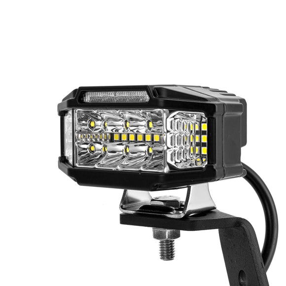 2016 - 2023 Toyota Tacoma White&Amber Strobe 3.5 Inch LED Light Pods w/ Wiring Harness Kit - WeiSen - 70104002+70201013