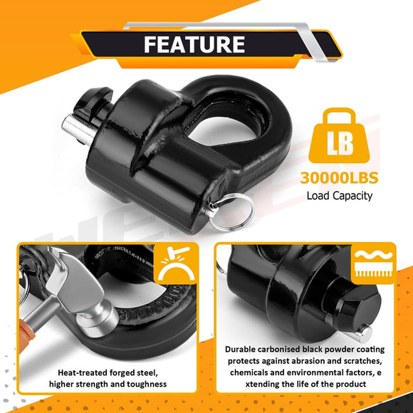 2016 - 2025 Chevrolet Silverado 2500HD 3500HD | Nissan Titan XD 2Pcs Puck System Gooseneck Safety Chain Anchors - WeiSen - 70304027