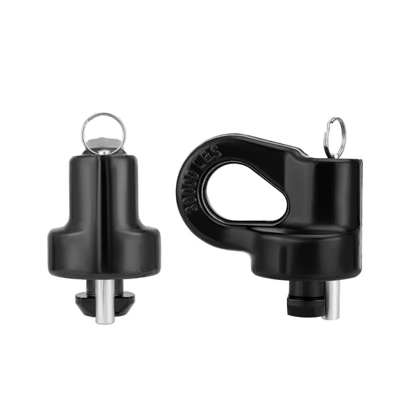 2016 - 2025 Chevrolet Silverado 2500HD 3500HD | Nissan Titan XD 2Pcs Puck System Gooseneck Safety Chain Anchors - WeiSen - 70304027