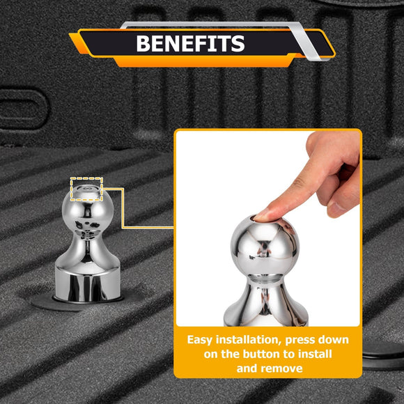 2016 - 2024 F - 250/350/450 Super Duty | Nissan Titan XD Puck Puck System Gooseneck Hitch 2 - 5/16 - In Gooseneck Ball Kit - WeiSen - 70304029