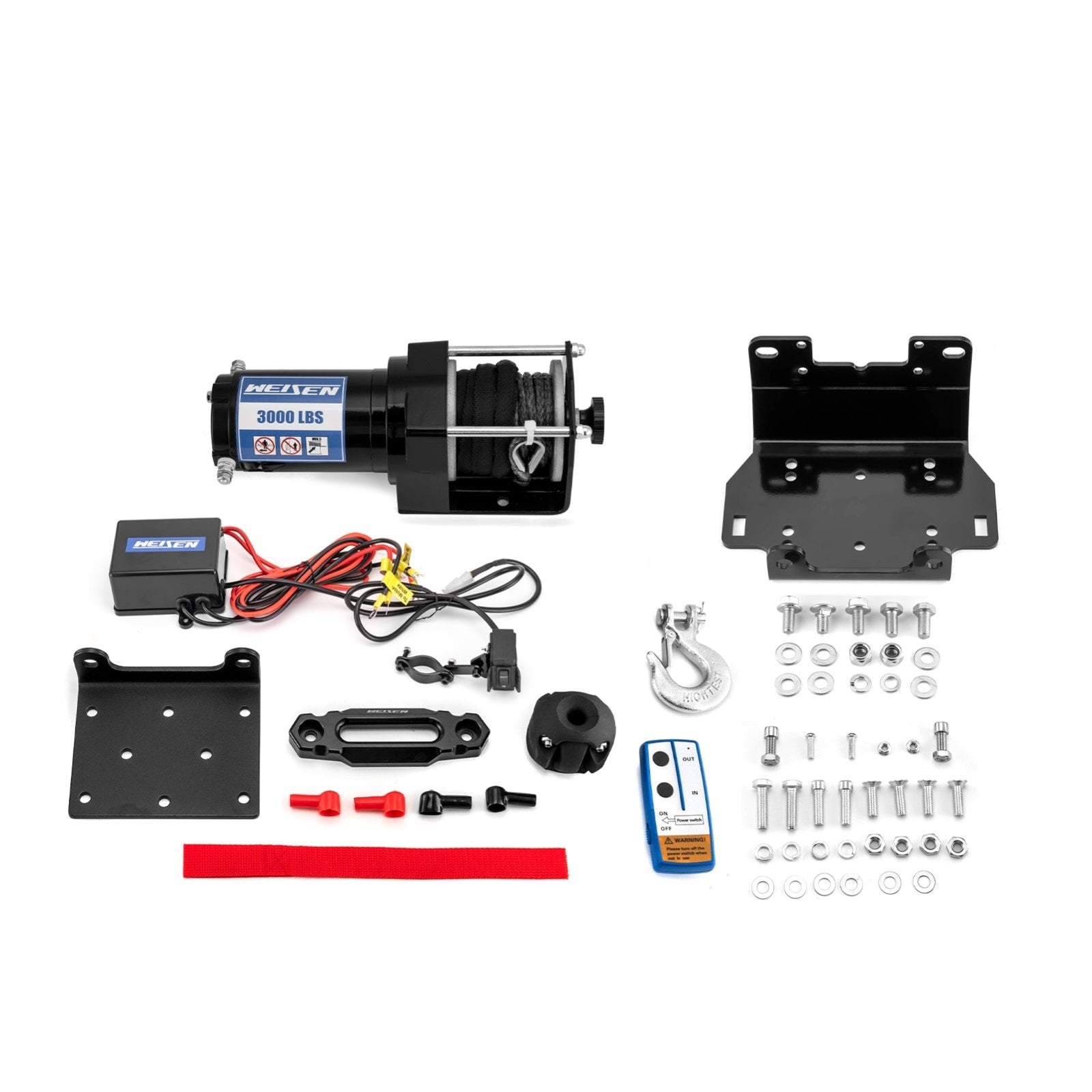 2016 - 2024 Yamaha Grizzly 700 / Kodiak 700 ATV 3000lb 12V Electric Winch Kit - Weisen