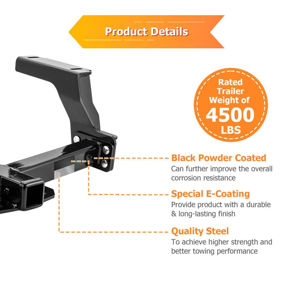 2016 - 2025 Subaru Crosstrek Hybrid & 2018 - 2024 Impreza Wagon Heavy - Duty Steel Class 3 Trailer Hitch 2" Receiver - WeiSen - 70108015