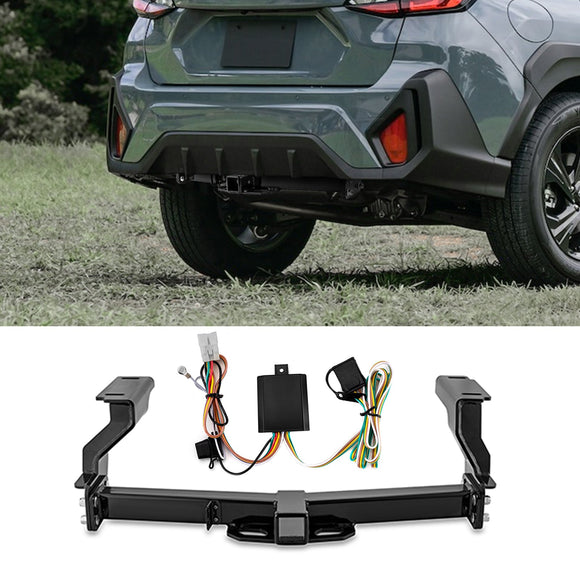 2016 - 2025 Subaru Crosstrek No Drill Class 3 Trailer Hitch 2" Receiver & Plug&Play 4 - Pin Trailer Wiring Harness - WeiSen - 70108015+70206006
