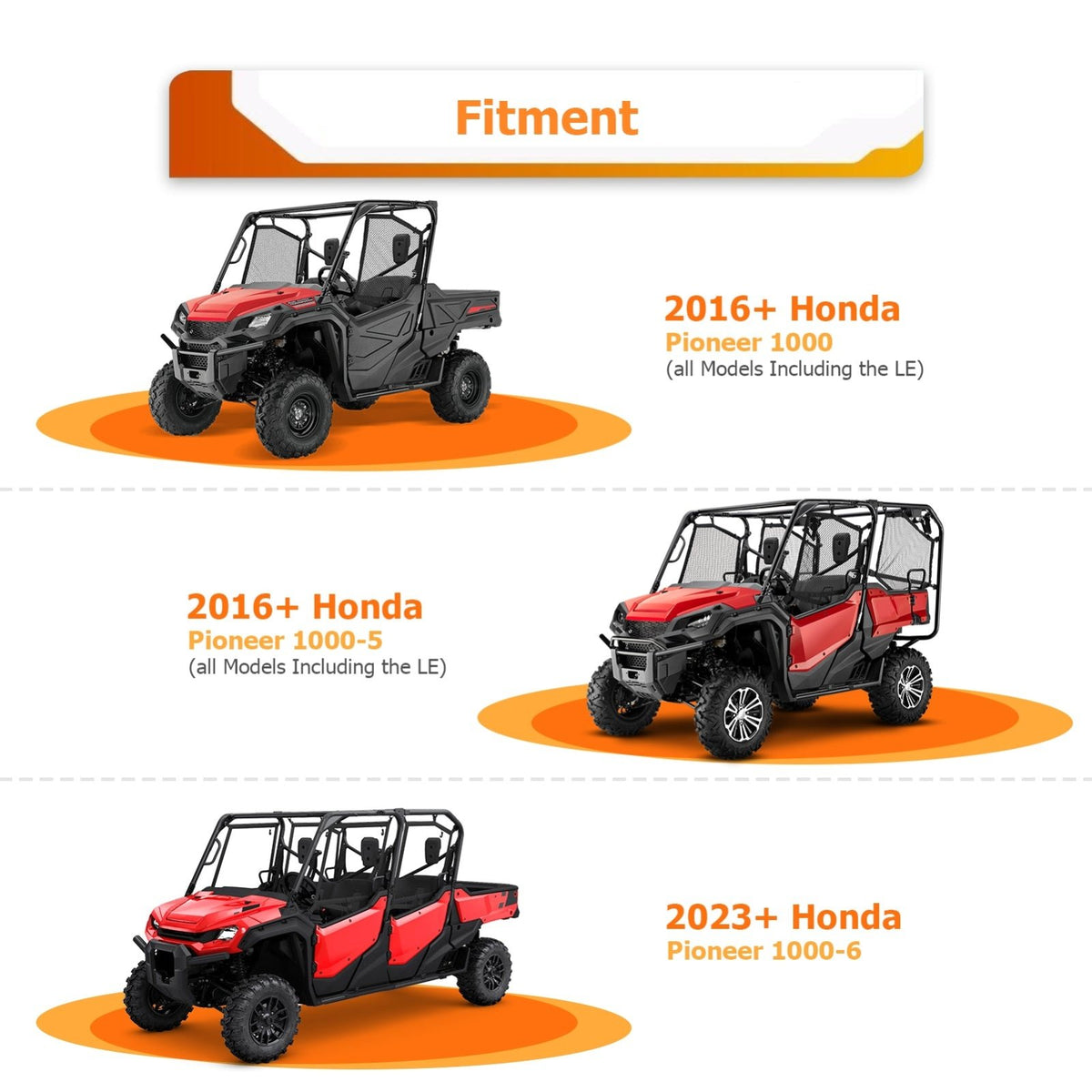All Utv Models 2016-2026 Honda Pioneer 1000/1000-5 All Models UTV ATV 4500lb 12V Elec ...