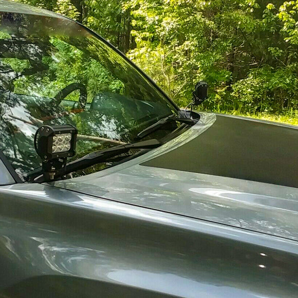 2016 - 2023 Toyota Tacoma Led Lights Pod Front A - Pillar Upper Hood Hinge - WeiSen - ZT054