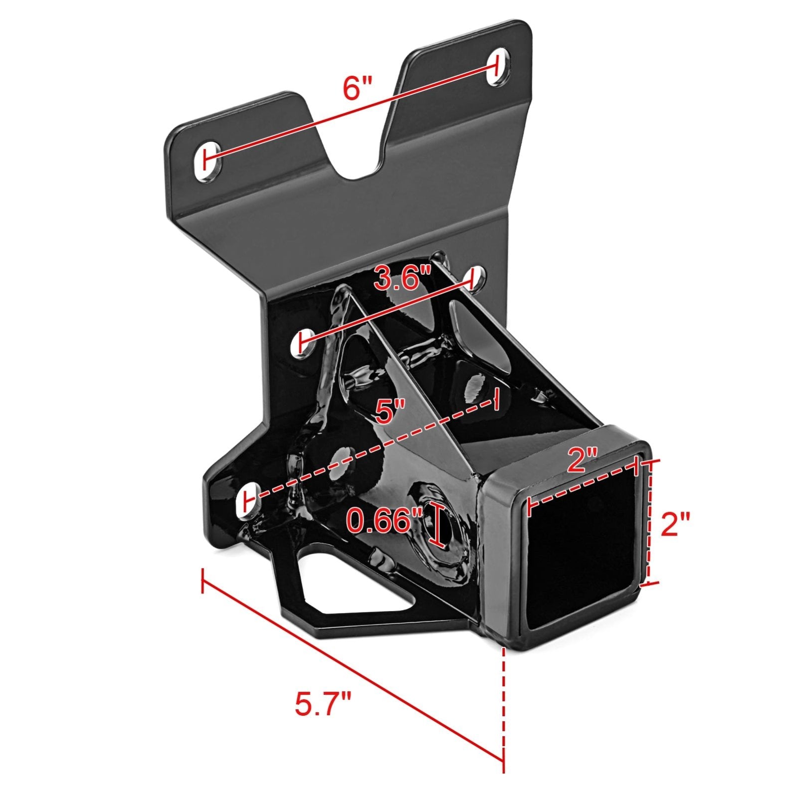 2017 - 2021 Can - Am Maverick X3 Heavy - Duty Steel Rear Trailer Hitch + 2" Shackle Hitch Receiver Kit - Weisen