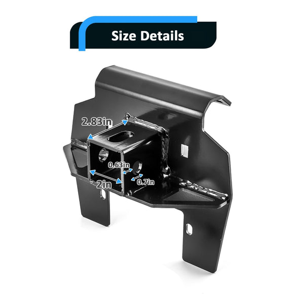 2017 - 2021 Honda Pioneer 1000 LE / 1000 - 5 LE 2inch Front Receiver Hitch & Shackle Hitch Receiver - WeiSen - 80107013+70304017