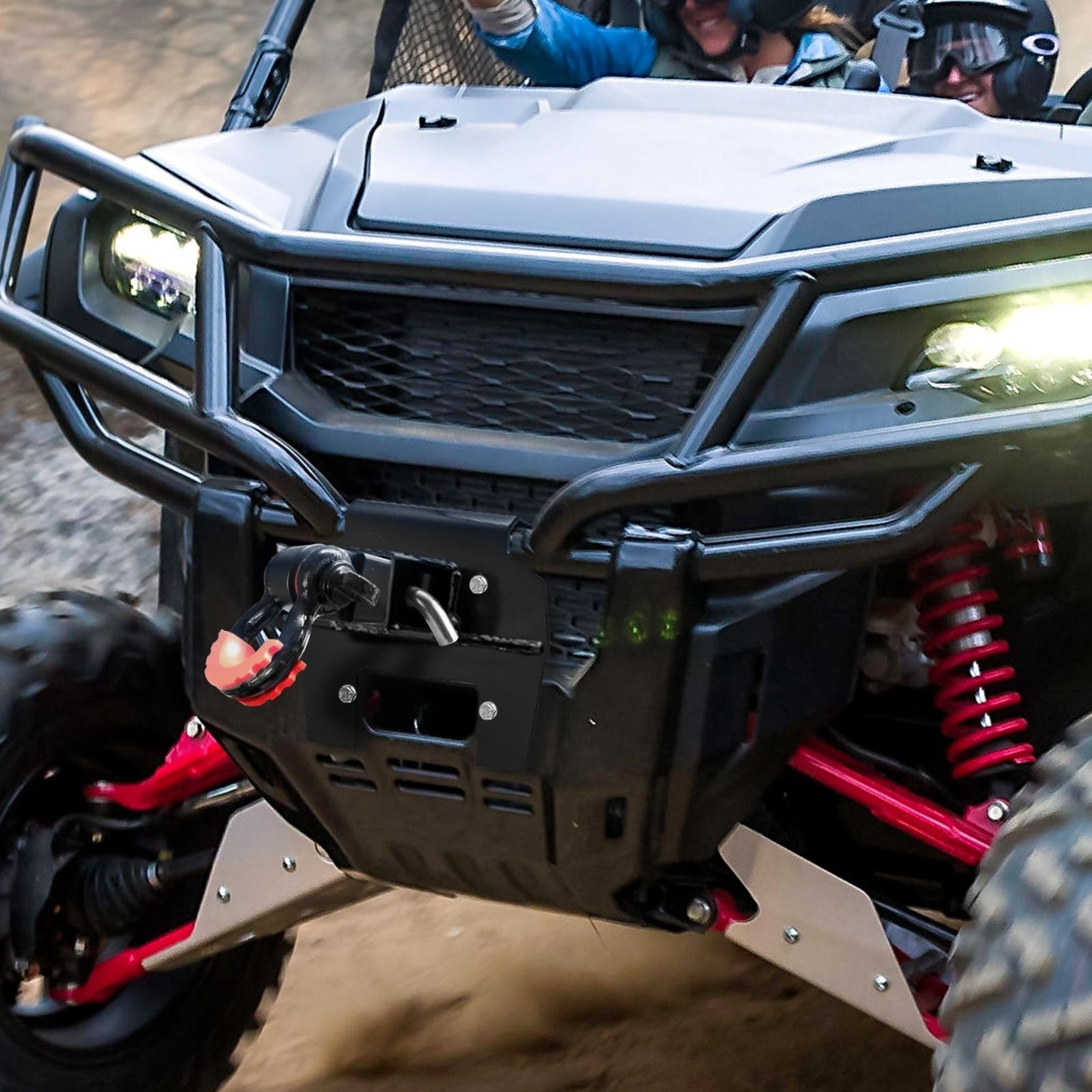 2017 - 2021 Honda Pioneer 1000 LE / 1000 - 5 LE 2inch Front Receiver Hitch & Shackle Hitch Receiver - WeiSen - 80107013+70304017